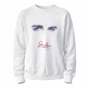 Vintage James Dean Fairmont Historical Museum White Crewneck Sweatshirt USA Made